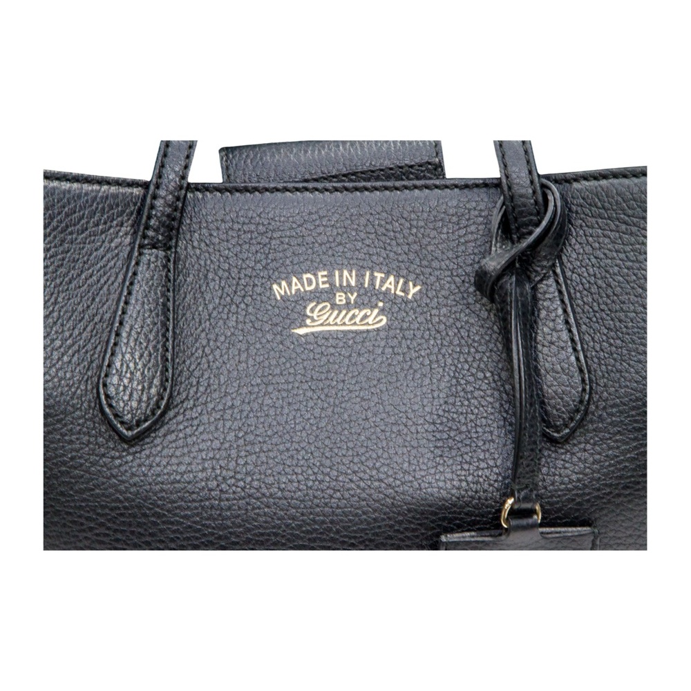 GUCCI SWING LEATHER MEDIUM TOP HANDLE BAG - Picture 7 of 10